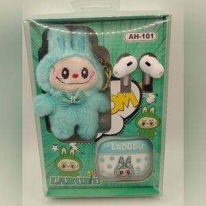 Labubu Green Bunny Earbuds Set